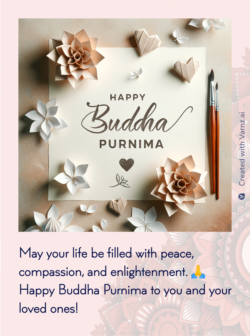 happy budda purnima greeting card