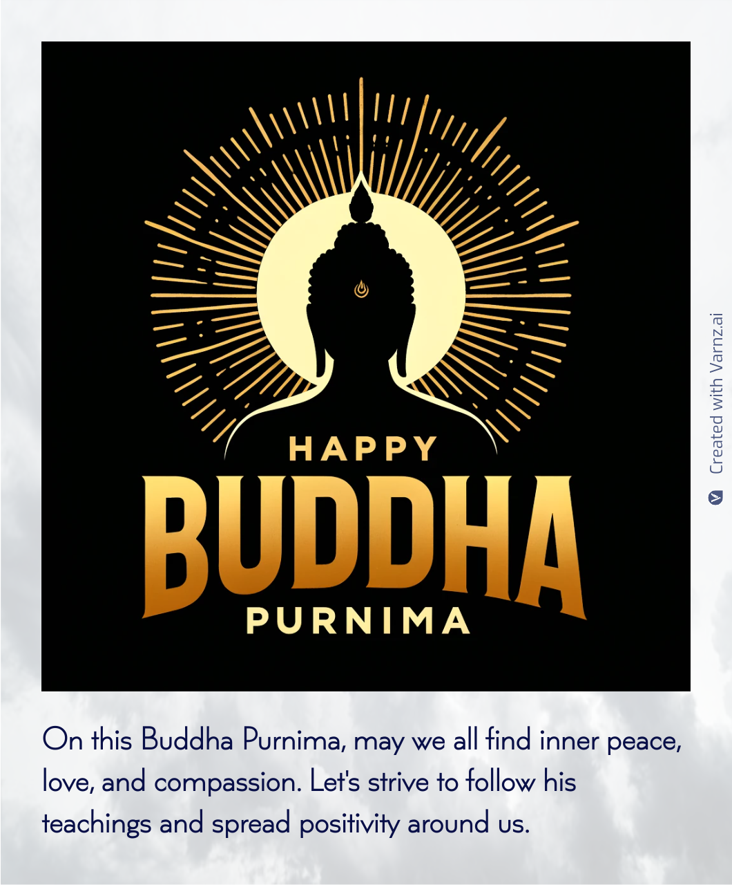 happy budh prunima greeting card