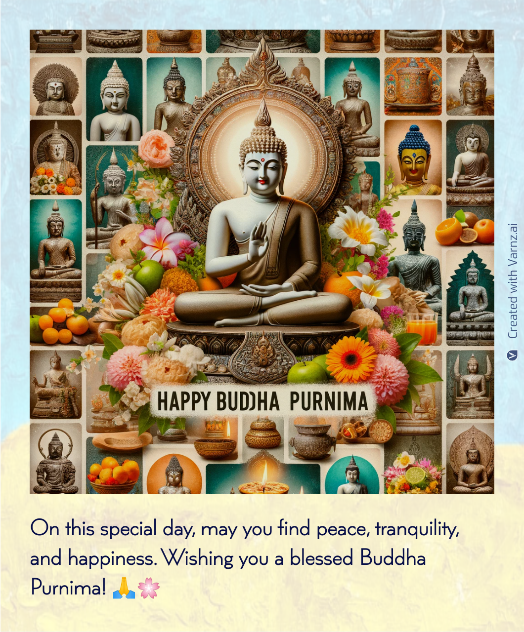 happy budh prunima greeting card