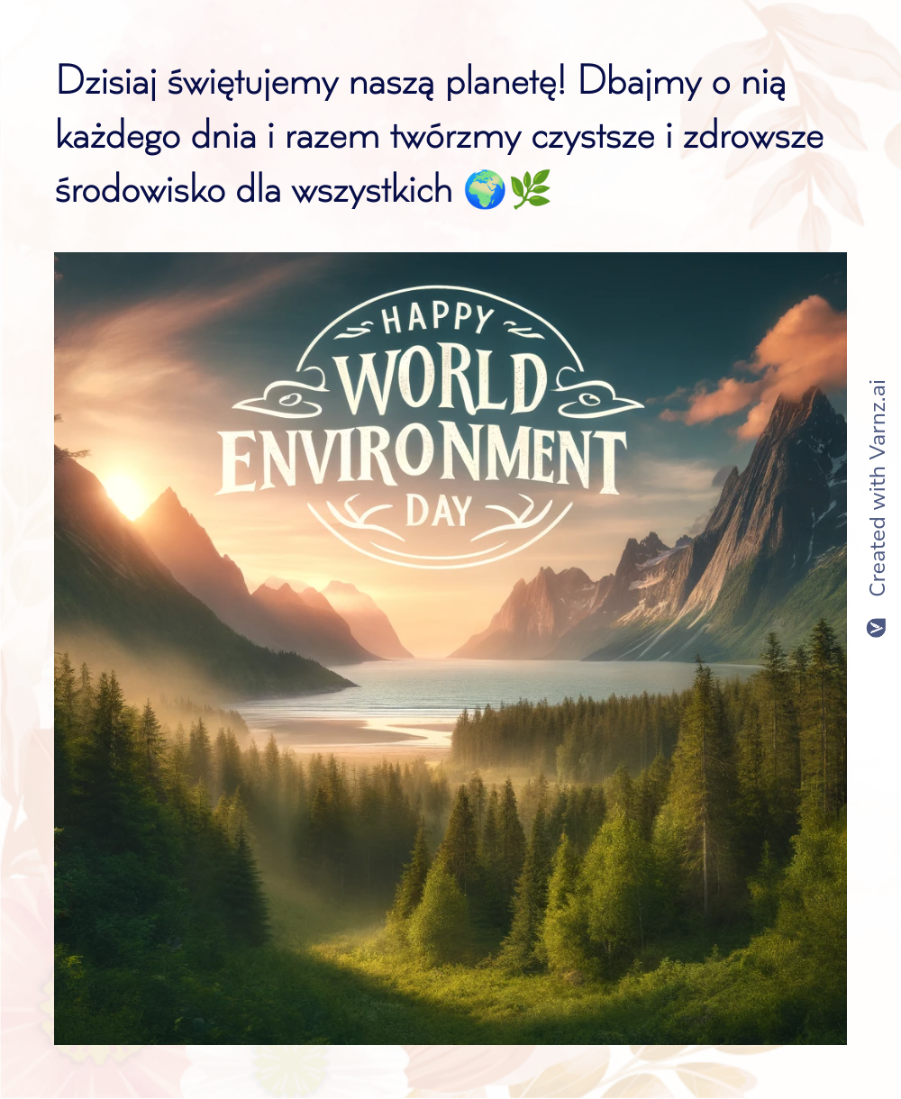 world environment day card in polish