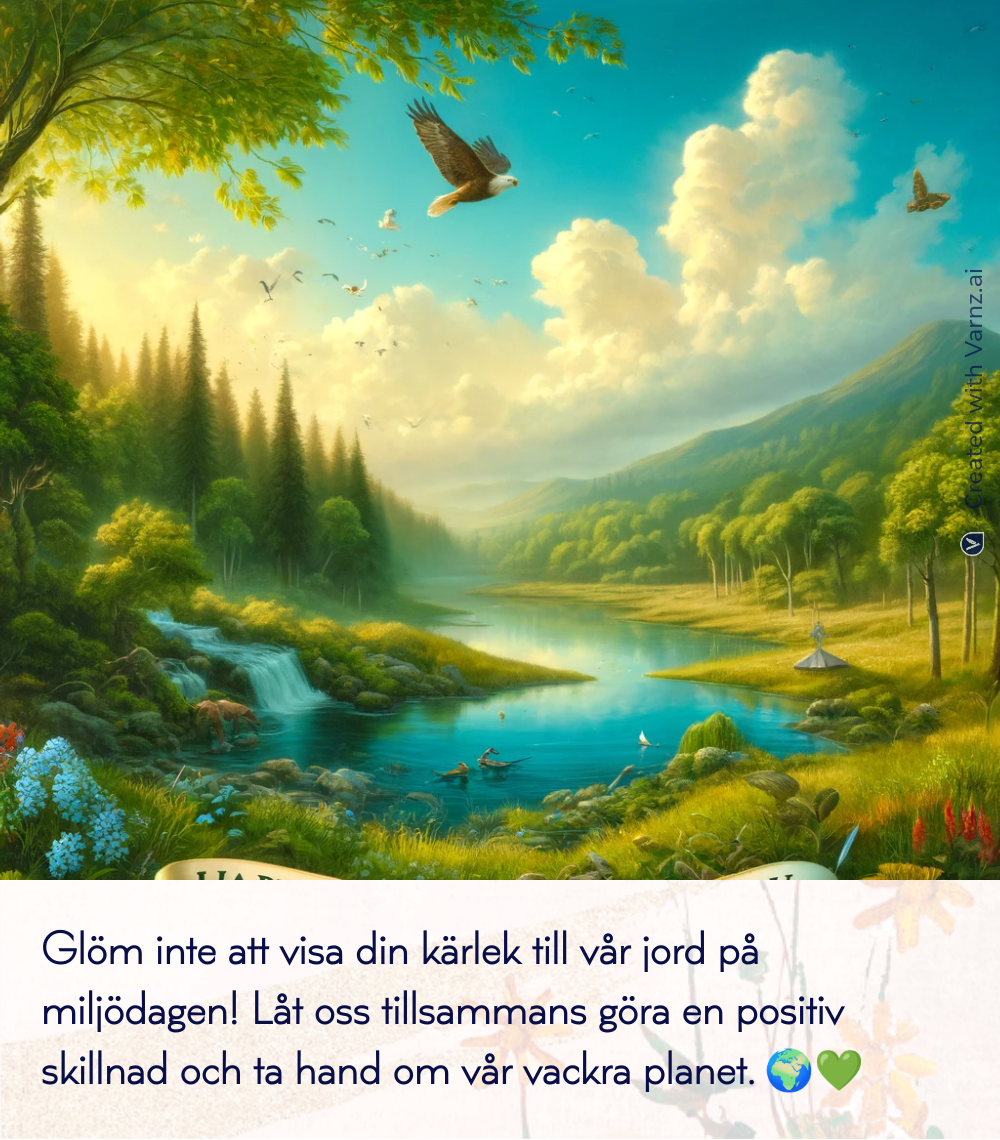 world environment day card in Swedish