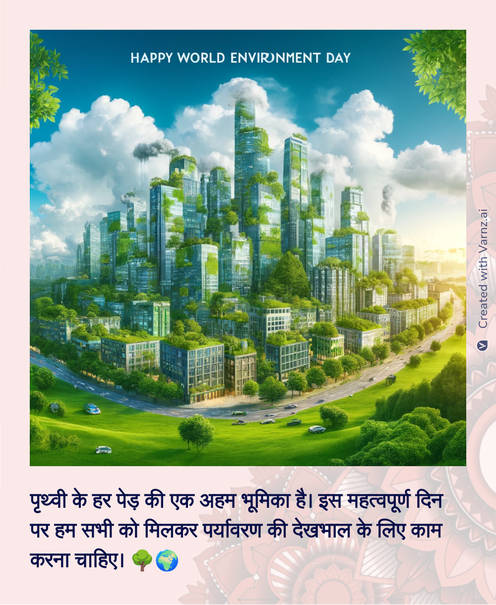 world environment day card in hindi