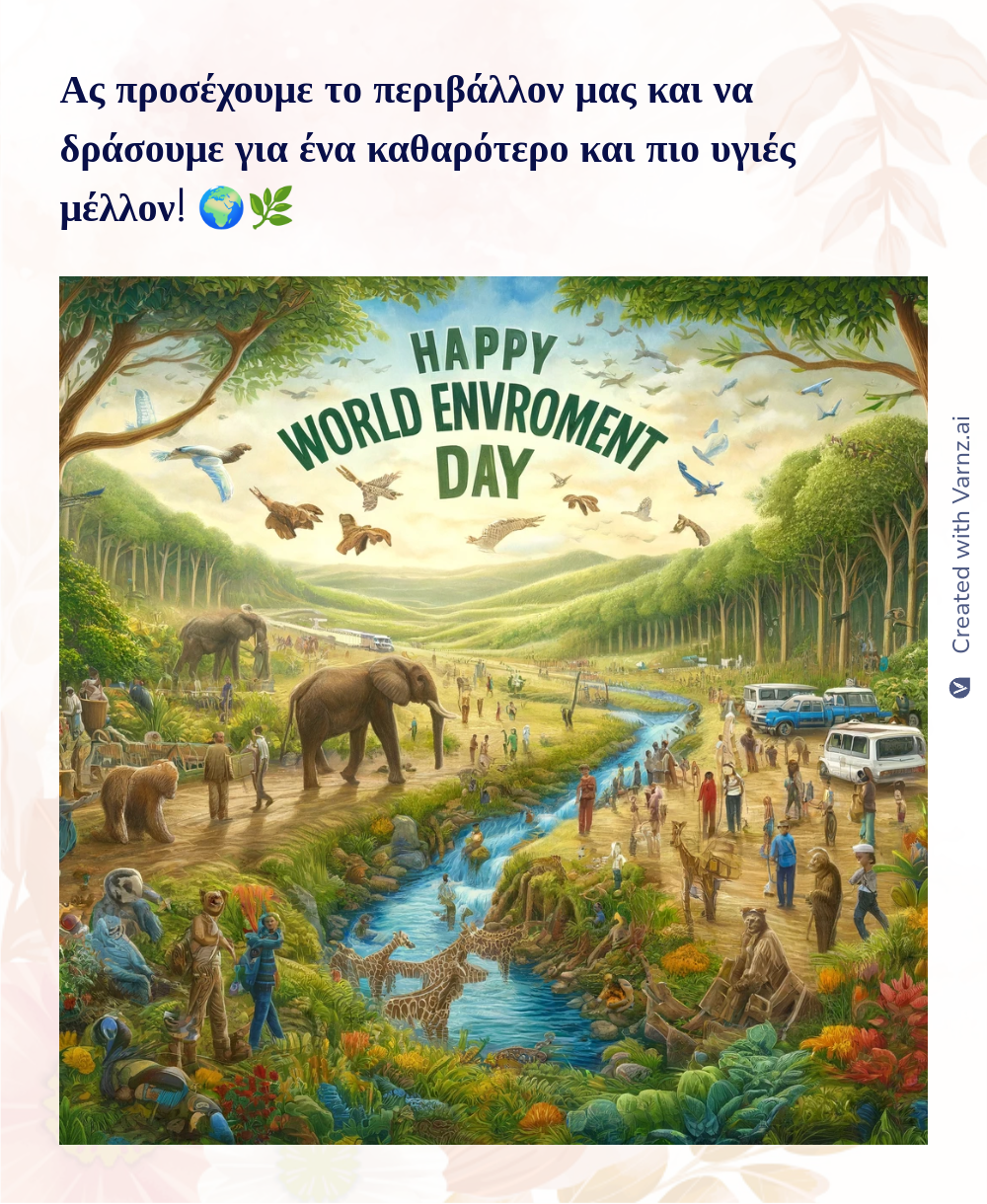 world environment day card in greek