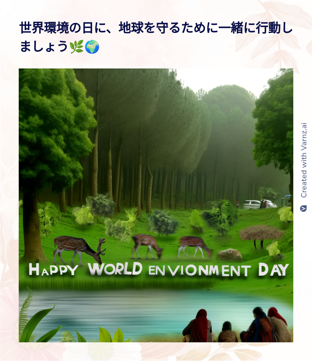 world environment day card japanese