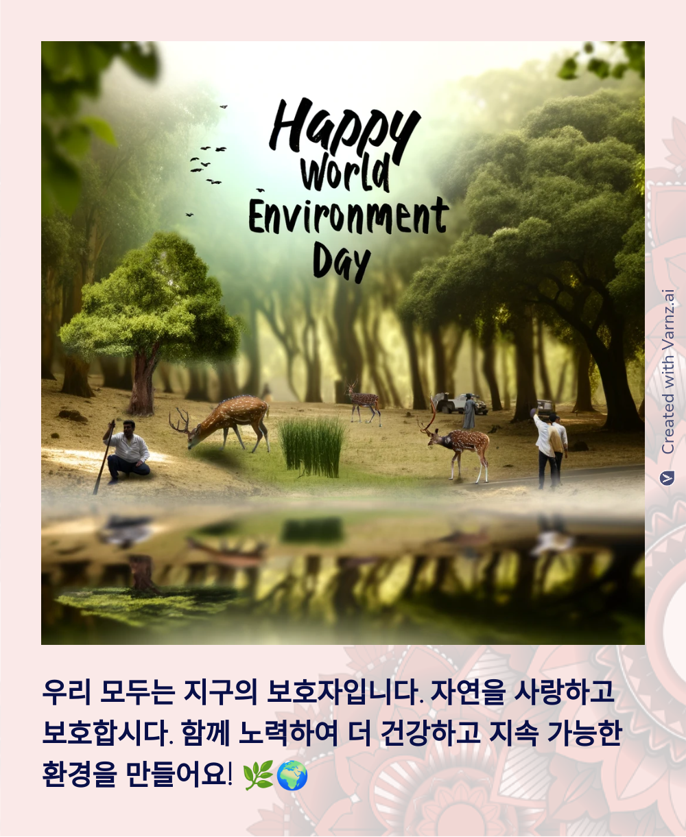 world environment day card Korean