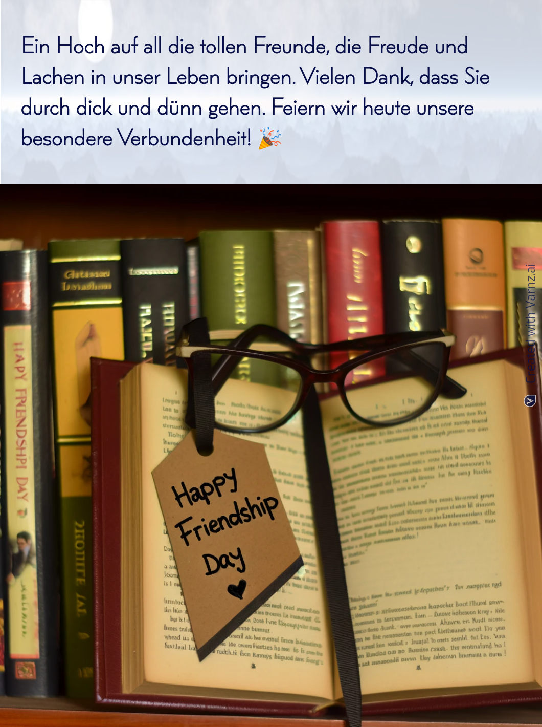 happy friendship day greeting card in german