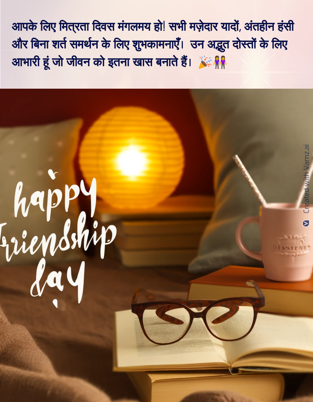 happy friendship greeting card in hindi