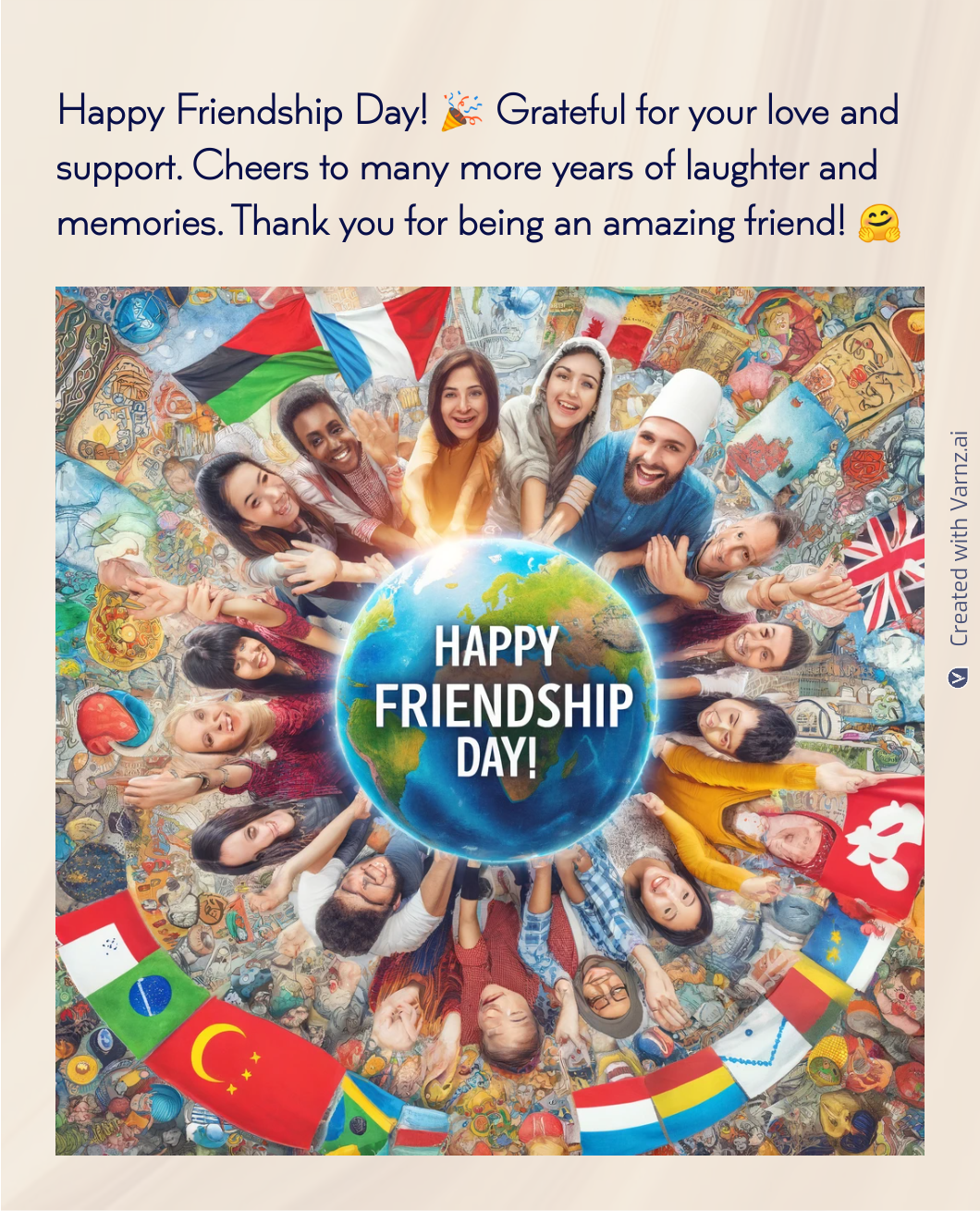 happy friendship greeting card