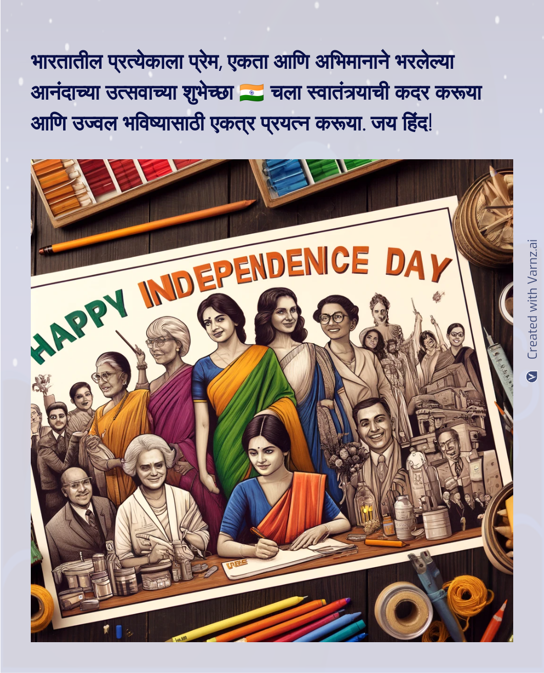  indian independence day greeting card in marathi