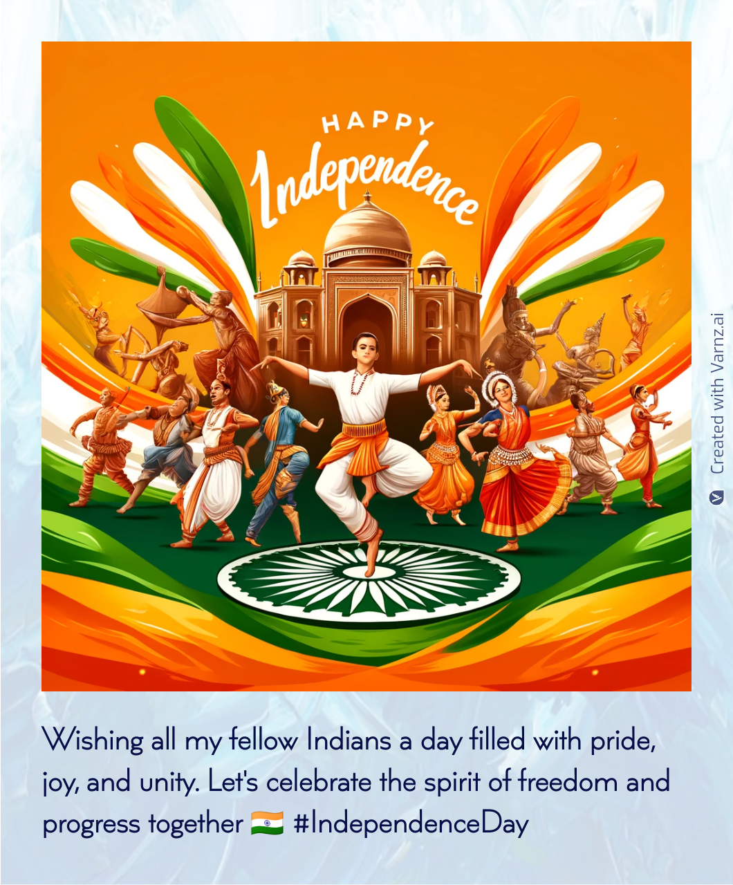  indian independence day greeting card