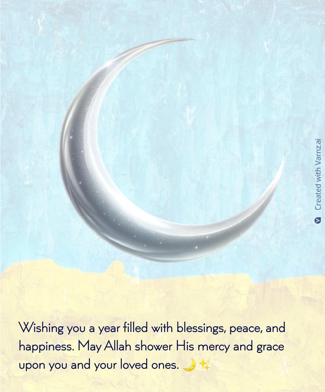 Islamic new year greeting card