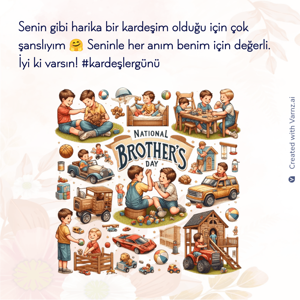 national brother day wishing card in turkish