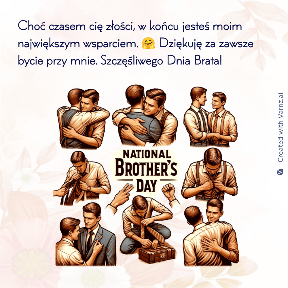national brother day wishing card in polish