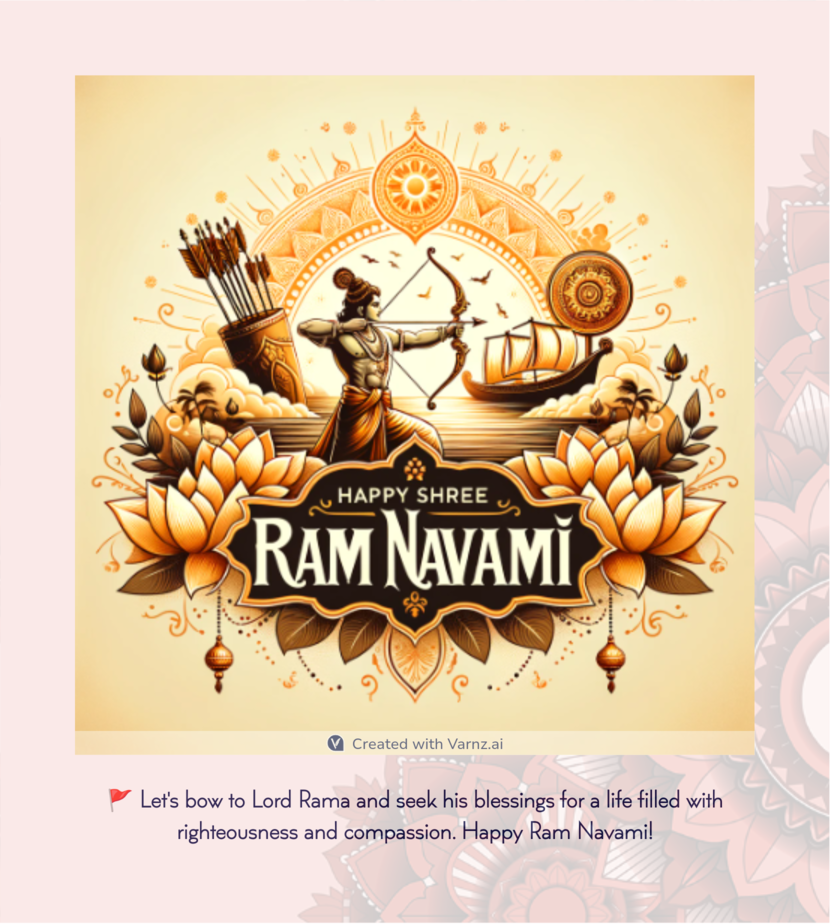 ai ram navami greeting cards