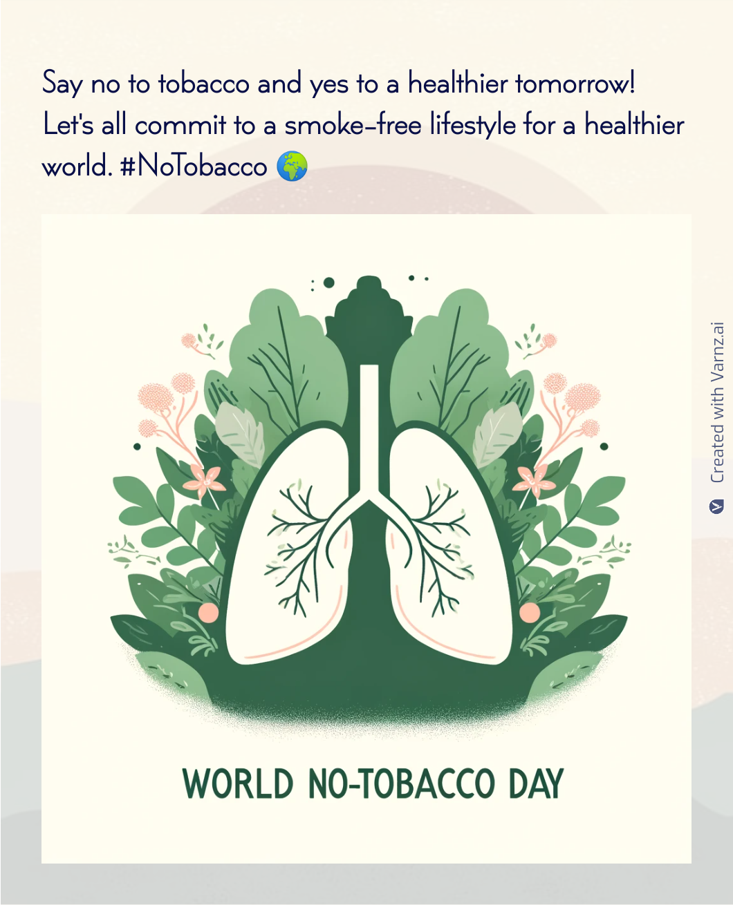 world no tobacco day card