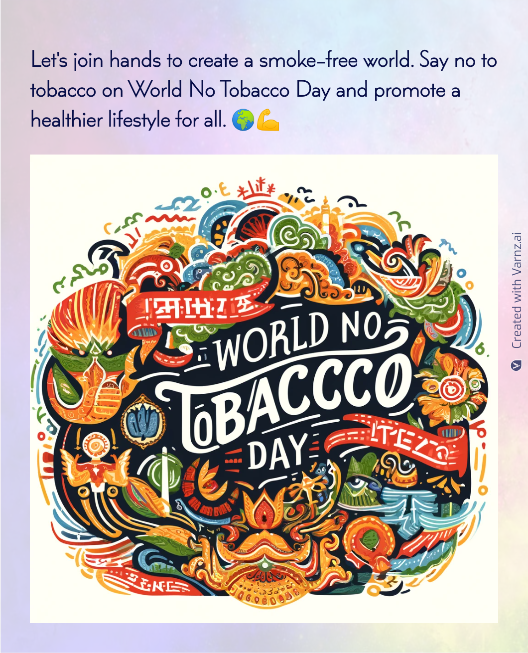 world no tobacco greeting card