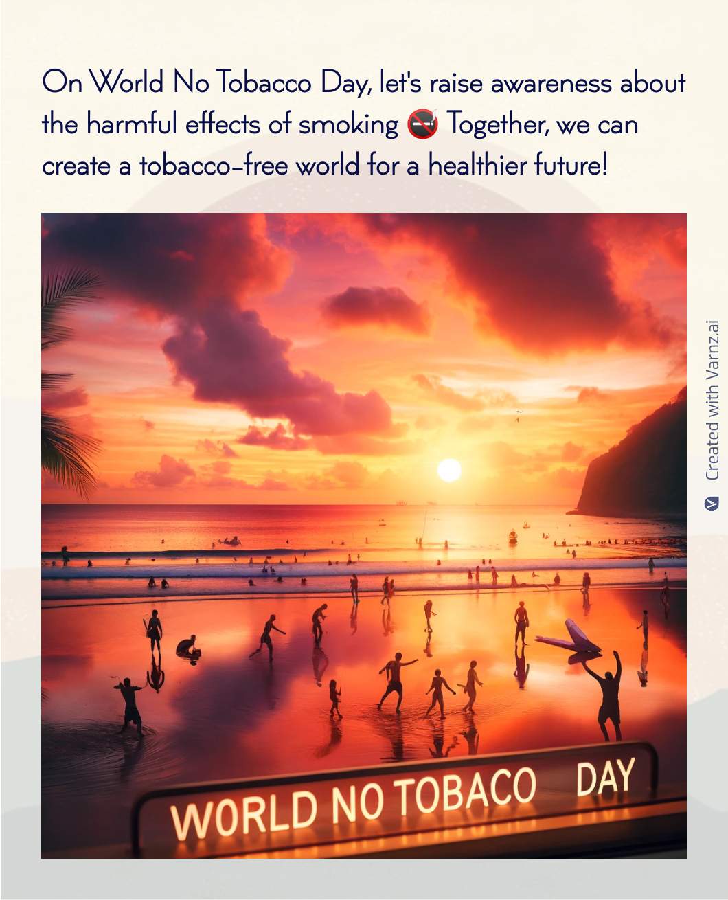world no tobacco greeting card