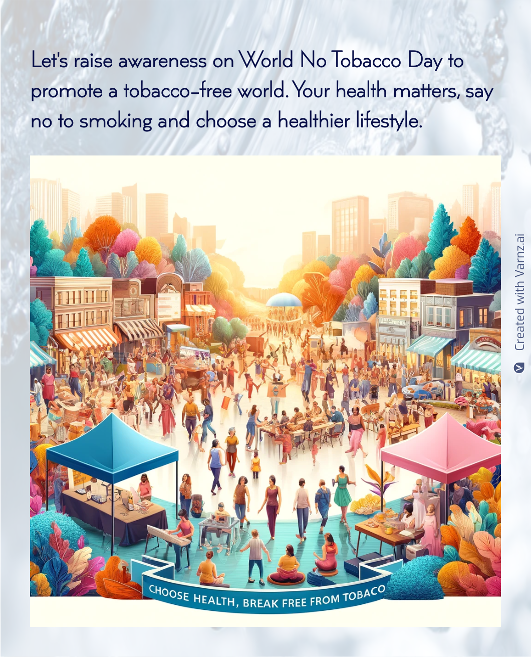 world no tobacco greeting card