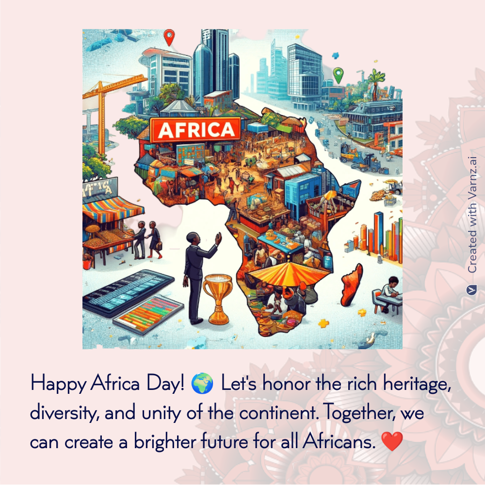 AI Generated Africa Day Greeting Cards - Celebrate Unity and Progress