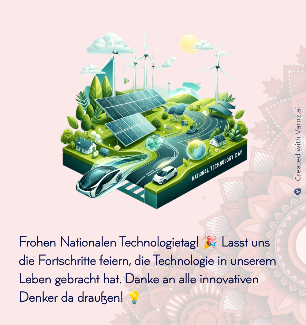 Congratulations Using Technology AI Generated National Technology Day Greeting Cards